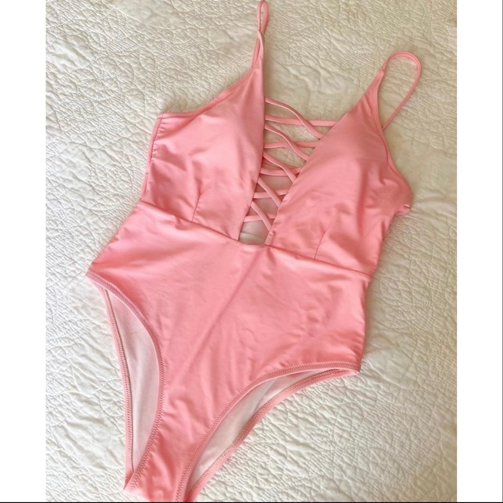 Pink Cupshe One Piece swimsuit